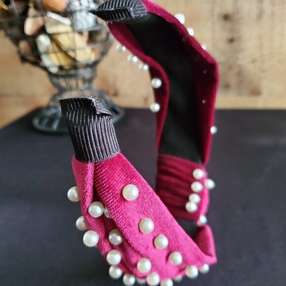 Pearl Velvet Headband - Picture 4 of 4